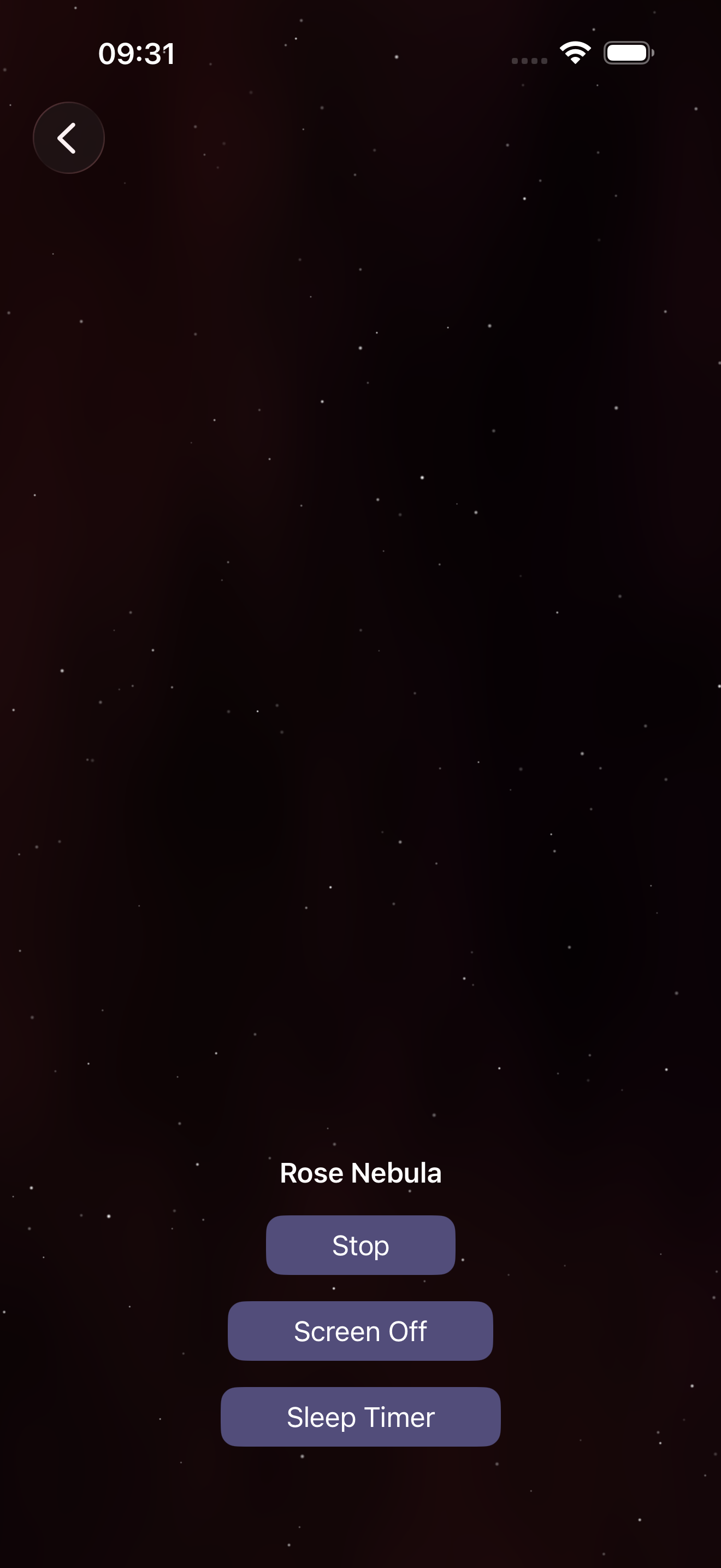 Room for Stars playing the Rose Nebula scene on iPhone